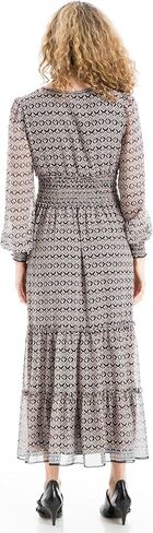 Max Studio Women's Long Sleeve V-Neck Maxi Dress in Saudi Arabia