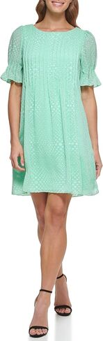 DKNY Women's Pleated Front Cinch Sleeve Flowy Dress in Saudi Arabia