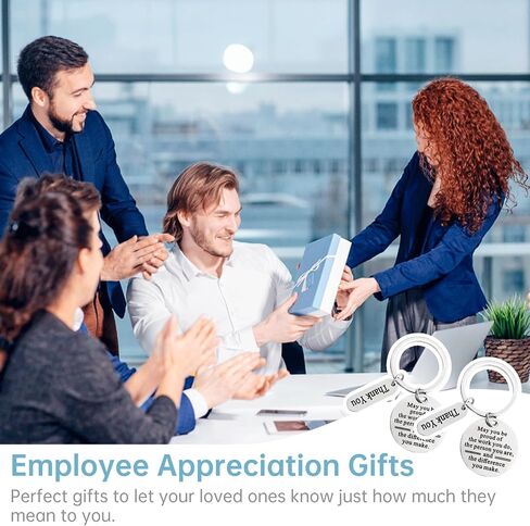 150 PCS Employee Appreciation Gifts Bulk Include 50 Thank You Keychains, Inspirational Stainless Steel Keyrings with 50 Organza Bags and 50 Cards, Appreciation Gifts for Coworker Nurse in Saudi Arabia
