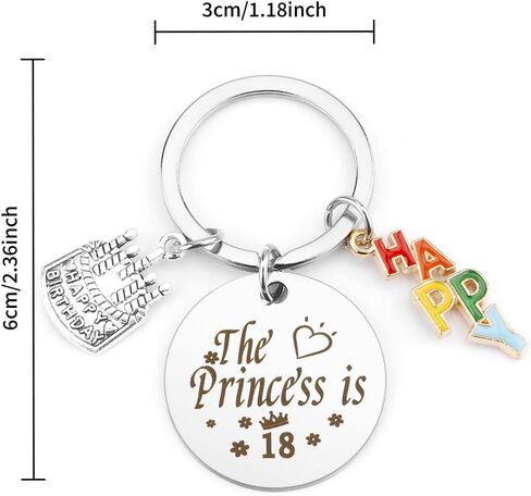 VZXMKA 18th Birthday Gifts for Girls Keychain Girls Birthday Christmas Gifts for Teenage Girls Women Sister Daughter Young Adults Best Friend Bff 18 Birthday Unique, Anniversary Valentines Day Gifts, in Kuwait