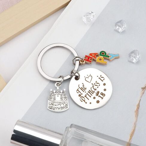 VZXMKA 18th Birthday Gifts for Girls Keychain Girls Birthday Christmas Gifts for Teenage Girls Women Sister Daughter Young Adults Best Friend Bff 18 Birthday Unique, Anniversary Valentines Day Gifts, in Kuwait