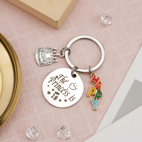 VZXMKA 18th Birthday Gifts for Girls Keychain Girls Birthday Christmas Gifts for Teenage Girls Women Sister Daughter Young Adults Best Friend Bff 18 Birthday Unique, Anniversary Valentines Day Gifts, in Kuwait