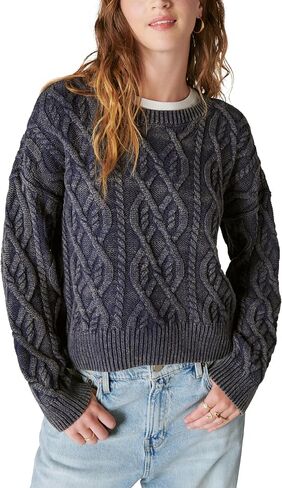 Lucky Brand Women's Cable Stitch Pullover in Saudi Arabia