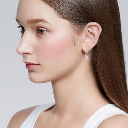 HUKKUN Lollipop Earrings Sterling Silver Pink Lollipop Candy Pendant Drop Earrings Valentine Jewelry Valentine's Day Gift for Women Girls in Saudi Arabia
