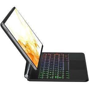 Magnetic Keyboard Case for Galaxy Tab S9 FE 10.9"/ Tab S9 11 inch/Tab S8 11 inch/Tab S7 11" Keyboard Case with Backlight Touchpad Floating Cantilever Stand Backlit Keyboard,Black