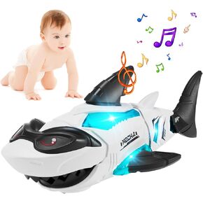 Shark Toys,Crawling Toys Baby Musical Toys with Attractive Led Lights Music and Movable Joints for 6-12 Months Baby Boys Girls Infant 1-3 Toddlers