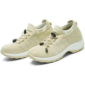 CrazySavage Womens Walking Shoe-Sock Sneakers Slip on Nursing Orthotic Heel Pain Relief Wedge Mesh Platform Air Cushion Buffer Nurse Shoe