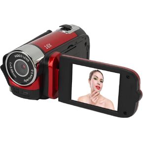 1080P Digital Camera for Photography, 16MP Vlogging Camera 16X Digital Zoom Digital Camera with 2.4in 360° Flip Screen, Compact Travel Camera for Teens Adult Beginner Kids (Silver)