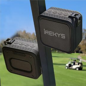 iREKYS 2 Packs Magnetic Golf Cart Speaker. Bluetooth Golf Speaker Waterproof IPX7 & Shockproof, Wireless Loud Stereo Sound Speakers for 18 Hour Battery Golf Accessories Gifts for Men