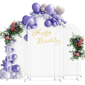 مجموعة حامل وغطاء خلفية قوس، 7.3FT/6FT/6FT زفاف معدني بالونات خلفية قوس وغطاء قوس، حامل خلفية للكشف عن الجنس وحفلات الزفاف وحفلات الزفاف وحفلات أعياد الميلاد in Kuwait