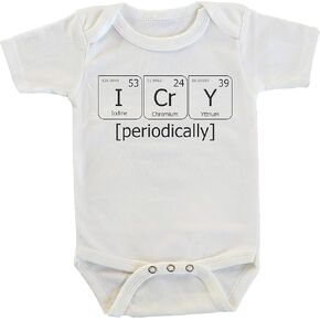 Witty and Bitty I Cry Periodically Science Nerd Onesie/Bodysuit