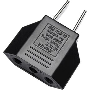 ALINNA EU Europe to US USA America Travel Plug Adapter AC Outlet Power Converter (1 Pack)