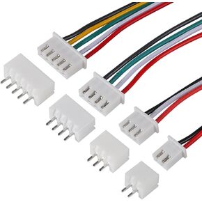 40 Pairs JST XH2.54 Connectors Wire Cable Plug Connectors 2 Pin 3 Pin 4 Pin 5 Pin XH 2.54mm Pitch Connector Kit XH 2.54mm Pitch Male Female Connector