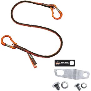 Tool Tethering Kit for Grinder, Includes Power Tool Grinder Attachment Bracket & Tool Lanyard, Weight Capacity 8Lbs, Ergodyne Squids 3196
