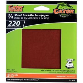 ALI INDUSTRIES 4072 220 25 CT Grit Sandpaper, 5-Pack