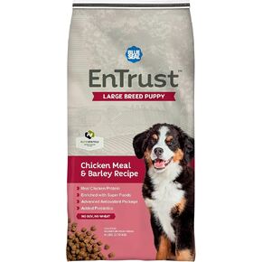 ENTRUST Large Breed Puppy Food | Real Chicken & Barley | Enriched with Super Foods, Antioxidants and Prebiotics | No Wheat or Soy | 40 Pound Bag