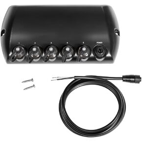 408450-1 5 Port Ethernet Switch, Black - Replace for Humminbird AS ETH 5PXG Marine Network Switch - Fit for APEX, SOLIX, Onix, ION, for Helix G4N, G3N - Also for Helix 7, 8, 9, 10, 12 & 15