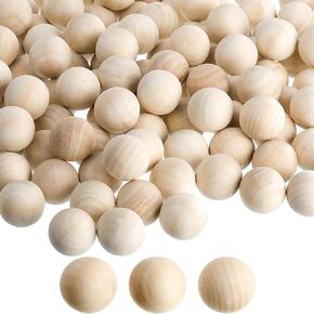 Wooden Round Ball Unfinished Natural Wood Ball DIY Decorative Balls 2 inch /5cm Diameter for Arts and Crafts, 5PCS