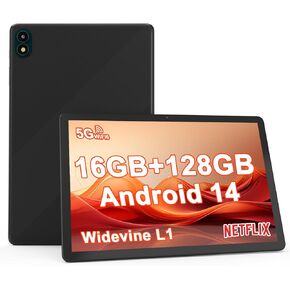 Tablet 11 inch Android 14 Tablets with Keyboard, 16GB RAM 128GB ROM 512GB Expandable Tablet PC, IPS Screen, 5+13MP HD Camera, 5G WiFi, BT 5.0, 8000 mAh Google Certified Tableta.