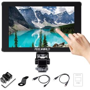 FEELWORLD F7 Plus 7" 1200Nit Highlight Camera Field Monitor Touch Screen DSLR Camera Monitor with 4K 60Hz HDMI2.0,3D LUT, HDR Waveform NP-F970 External Install