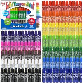 The Pencil Grip Kwik Stix Tempera Paints, Tempera Paint Pens, Super Quick Drying, 144 Assorted Classic Colors, Class Set- TPG-644