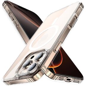 Ultra Clear for iPhone 16 Pro Case, Compatible with MagSafe, [16FT Drop Protection] [Yellowing Resistant] Scratch-Resistant Magnetic Slim Phone Case for iPhone 16 Pro, Clear