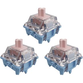 GATERON Melodic Switches for MX Mechanical Keyboard, 5-pin 60gf Clicky/Pre-lubed/Stable stem/Crisp Sound/Accurate triggering Switches (Melodic,72Pcs)