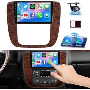 Leadfan Android Car Stereo Radio for GMC Yukon Chevrolet Chevy Silverado Tahoe Suburban 2007-2012 with Wireless Carplay Android Auto 9" Touch Screen In-Dash GPS Navigation WIFI Bluetooth Backup Camera in Kuwait