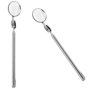 2-in-1 Telescoping Inspection Mirror Magnetic Pickup Tool 2-Pack - Stainless Steel, Extendable 6.5-20 inches with 360° Pivot - Pen Clip