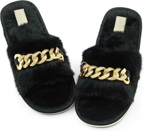 Slippers for Women, House Slippers for Woman, Fuzzy Slippers Women, Memory Foam Slippers for Women, Open Toe Slip On Bedroom Shoes in Saudi Arabia
