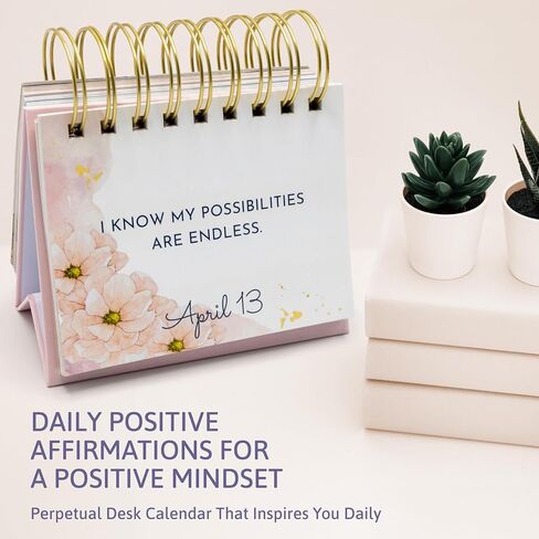 Motivational Calendar - Daily Flip Calendar with Inspirational Quotes-Inspirational Gifts for Women, Office Decor for Women Desk, Inspirational Desk Decor for Women, Desk Decorations for Women office in Kuwait