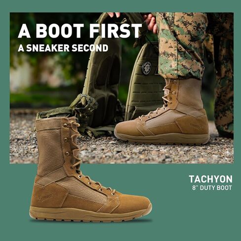 Danner Tachyon 8" Tactical Boots for Men - Ultralight Fast Drying Upper with Abrasion-Resistant Toe, Comfort Footbed, and Non Slip Traction Outsole, Black - 10 EE in Saudi Arabia