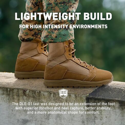 Danner Tachyon 8" Tactical Boots for Men - Ultralight Fast Drying Upper with Abrasion-Resistant Toe, Comfort Footbed, and Non Slip Traction Outsole, Black - 10 EE in Saudi Arabia