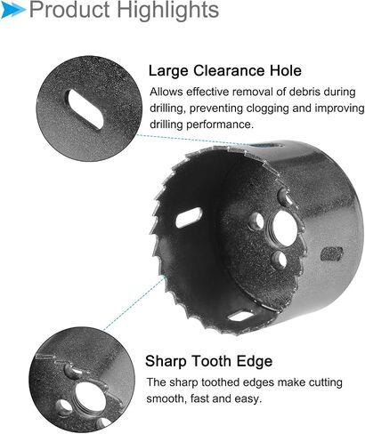 Bi-Metal Hole Saw, 71mm 2-13/16 Inch Dia Hole Saw, High Speed Steel Cutter - (Applications: for Wood Brass Zinc), 1-Pieces in Saudi Arabia