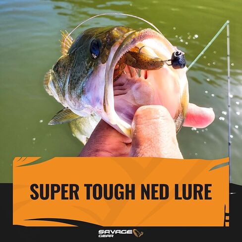 طعم الصيد Savage Gear NED Goby، قرع أخضر، ملامح واقعية، ألوان وحركة، بناء متين 12X، ملح ورائحة in Kuwait