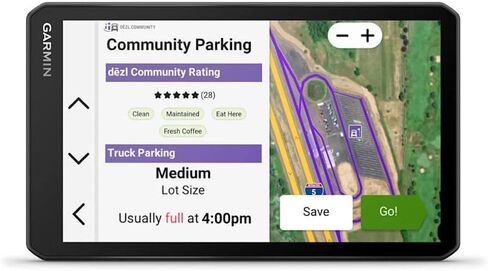 Garmin Dezl OTR720 GPS Truck Navigator شاشة لمس 7 بوصة، ملاحة GPS تجارية لسائقي نصف الشاحنات، حزمة مع بطاقة ذاكرة SD سعة 32 جيجابايت + سماعة dēzl 110 سماعة رأس ممتازة للنقل بالشاحنات + المزيد in Saudi Arabia