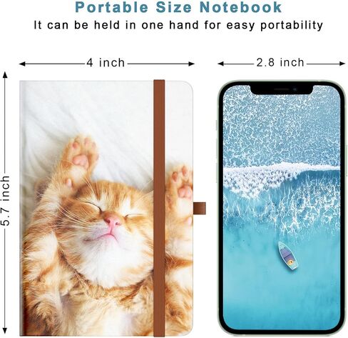 Huamxe Small Notebook, Mini Pocket Notebooks Journal A6 5.7" x 3.9", Leather Hardcover with Pen Holder, 160 Thick Papers, Cute Lined Notebook Small Notepad for Women Writing Work Travel,Pink Marble in Saudi Arabia