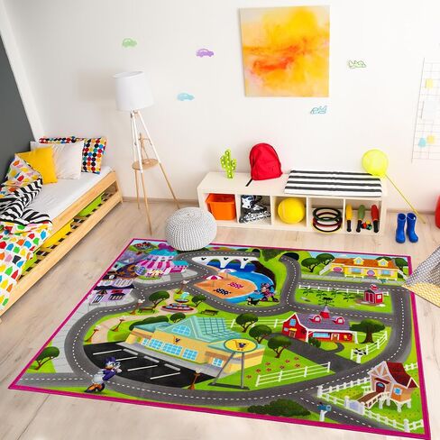 Gertmenian Disney Retro Classic Mickey Mouse Area Rug for Children & Teens, Kids Home Decor for Girls & Boys, 4x6 Large, Gray White, 31133 in Saudi Arabia