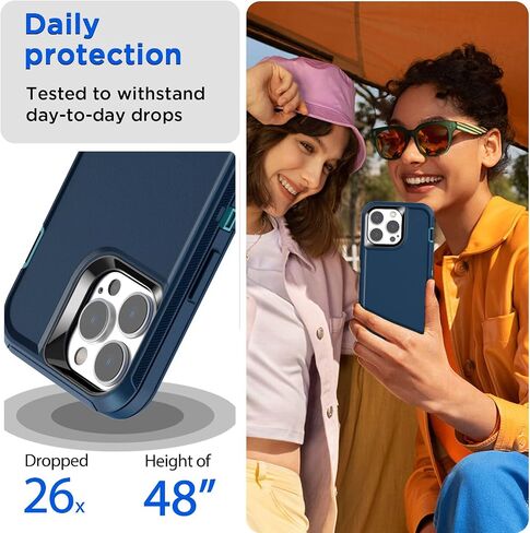 AICase Belt-Clip Holster Case for iPhone 14 Pro Case (6.1") with Glass Protector,Heavy Duty Drop Protection Full Body Rugged Shockproof/DustProof Military Grade Tough Durable Cover for iPhone 14 Pro in Saudi Arabia