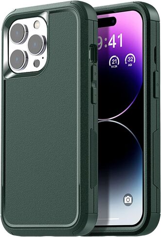 AICase Belt-Clip Holster Case for iPhone 14 Pro Case (6.1") with Glass Protector,Heavy Duty Drop Protection Full Body Rugged Shockproof/DustProof Military Grade Tough Durable Cover for iPhone 14 Pro in Saudi Arabia
