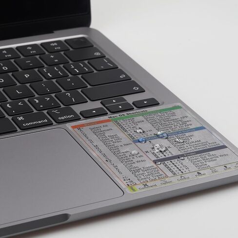 5 PCS Mac OS Shortcuts Sticker, Mac Keyboard Stickers for Mac OS, Vinyl Keyboard Shortcuts Stickers for MacBook 13-16" Air and Pro (Clear) in Saudi Arabia