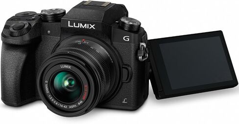 كاميرا باناسونيك لوميكس DMC-G7 الرقمية MFT بدون مرآة، عدسة 45-150 ملم، مرشحات للتقريب والأشعة فوق البنفسجية، بطاقة SD سعة 256 جيجابايت ومجموعة التنظيف in Saudi Arabia