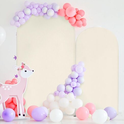 Arch Backdrop Stand and Cover Set, 7.3FT/6FT/6FT Wedding Metal Balloon Arch Backdrop Stand and Arch Cover, Backdrop Stand for Gender Reveal Baby Shower Bridal Decoration Party Birthday Ceremony in Saudi Arabia