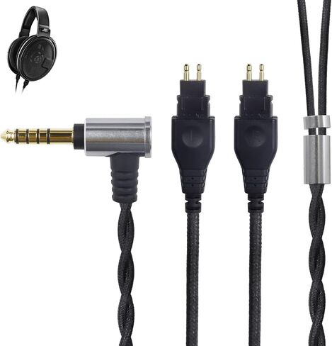okcsc Upgraded Headphone Cable for SENNHEISER Earphones HD650 HD600 HD580 HD535 HD545 HD565 HD265,Replacement Cable with 3.5mm Stero Plug 4.8FT Length Headset Cable, HDB3 Cable in Kuwait