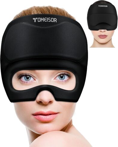 Migraine Relief Cap, Foldable Eye Visible Headache Relief Cap, Migraine Relief Hot and Cold Hangover Cap Ice Gel Cap 360° Fit, Migraine Ice Mask, Migraine Hat Headache Best Home Health Gift in Saudi Arabia