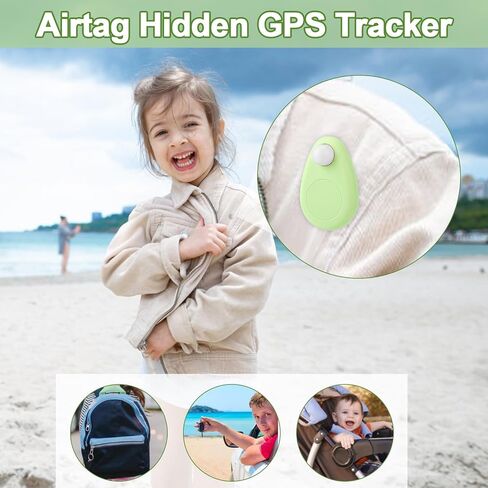 قطعتان من حامل الأطفال المخفي، حافظة من السيليكون لتتبع نظام تحديد المواقع العالمي (GPS) مع دبابيس أمان مضادة للإزالة متوافقة مع غطاء بطاقة Apple Air Tag للأطفال والكبار داخل الملابس (أخضر، أزرق) in Saudi Arabia