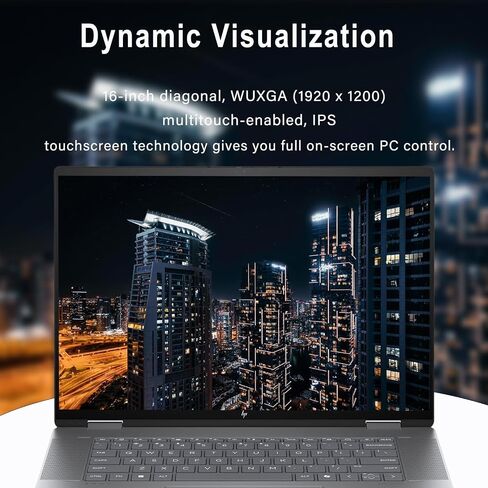 HP Envy 2-in-1 Laptop, 16" Wide Ultra XGA (1920 x 1200) Touchscreen, AMD Ryzen 5 8640HS - 8GB Memory, 2TB PCIe SSD, 5MP IR Camera, Windows 11 Home, w/Stylus in Saudi Arabia