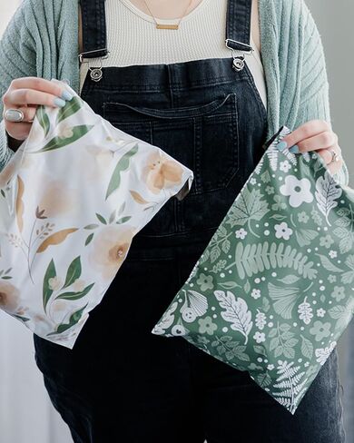 رسائل بريدية قابلة للتحلل البيولوجي من إمباك - 25 حزمة مقاس 10 × 33 سم - مظاريف شحن ذاتية الغلق للشركات الصغيرة - أكياس بريد مطبوعة ومقاومة للماء - مقاومة للتمزق والثقب - كاميليا بلوم in Kuwait