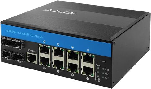 Managed Switch Poe Giabit Ethernet 8 Port RJ45 with POE+ 4 Port SFP Din Rail IP40 Vlan QoS STP/RSTP for Outdoor Use in Saudi Arabia