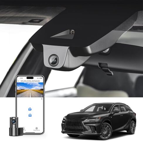كاميرا أمامية 4K وخلفية 1080 بكسل مخصصة لسيارة Lexus RX 2023 2024 (الموديل C)، RX350 RX350h RX500h Premium Luxury F Sport، مظهر OEM، فيديو UHD 2160P، وضع انتظار السيارات، WiFi والتطبيق، بطاقة 128 جيجابايت in Kuwait